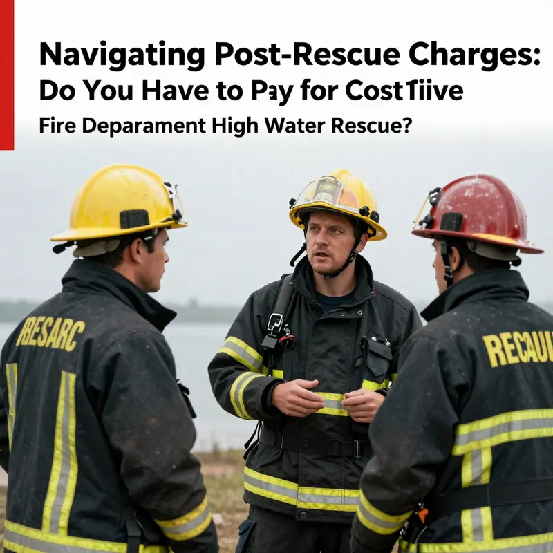 A firefighter engaged in a high water rescue, showcasing the vital services provided by emergency responders.