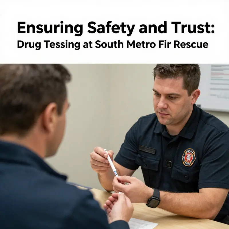 An applicant for South Metro Fire Rescue undergoing a pre-employment drug test, ensuring their readiness for duty.