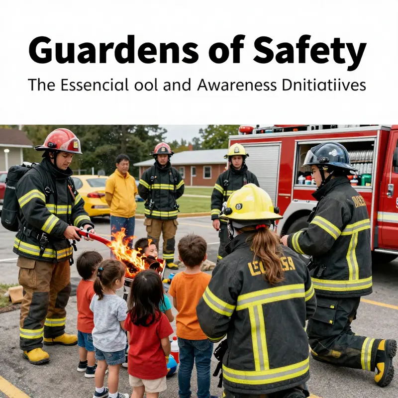 Firefighters actively engaged in various emergency response activities.