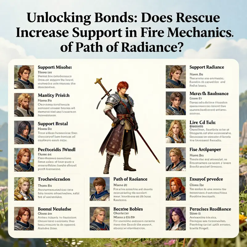 Infographic showcasing how player actions influence character support growth.