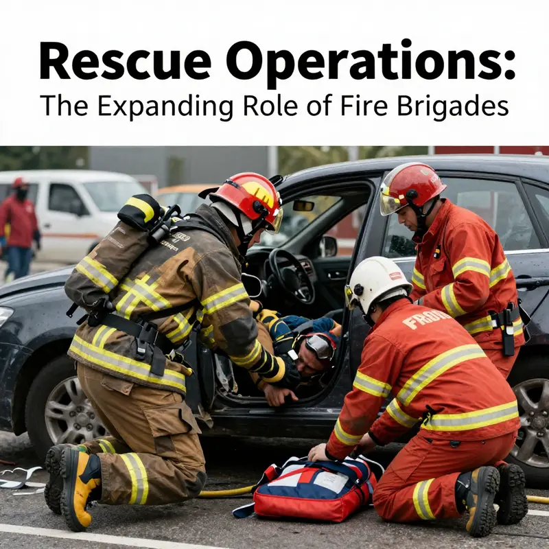 Firefighters executing a precise technical rescue, showcasing their capability in emergency medical situations.