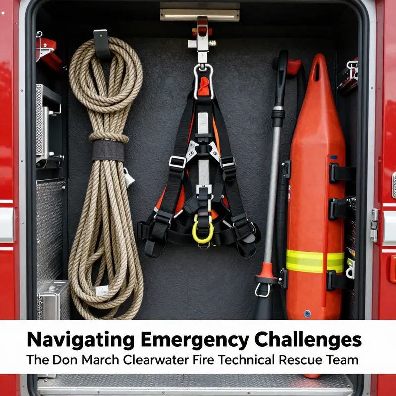 Firefighters conducting high-angle rescue training, enhancing their operational expertise.