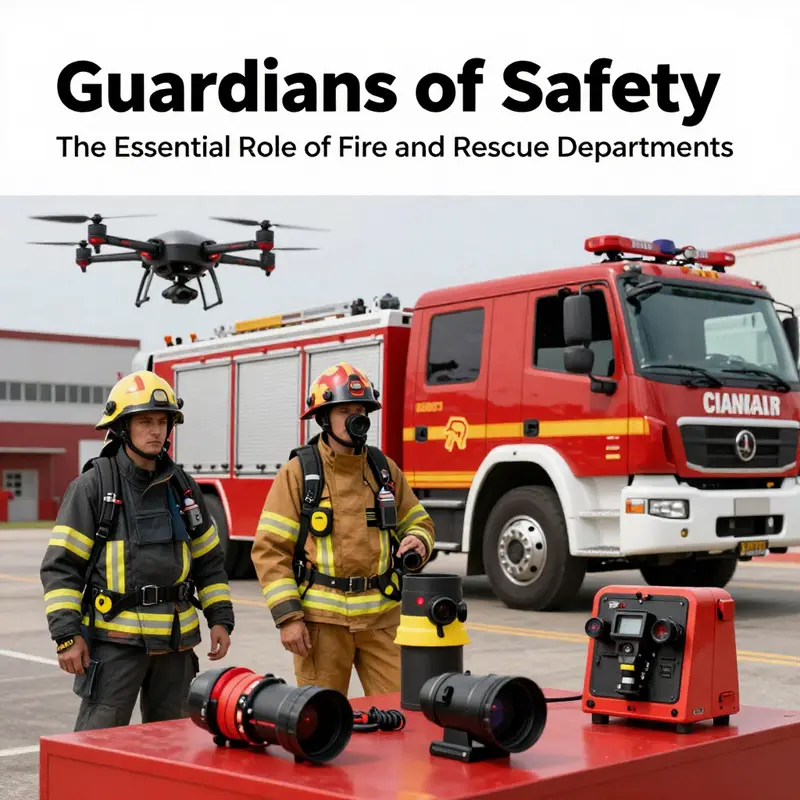 Firefighters actively engaged in various emergency response activities.