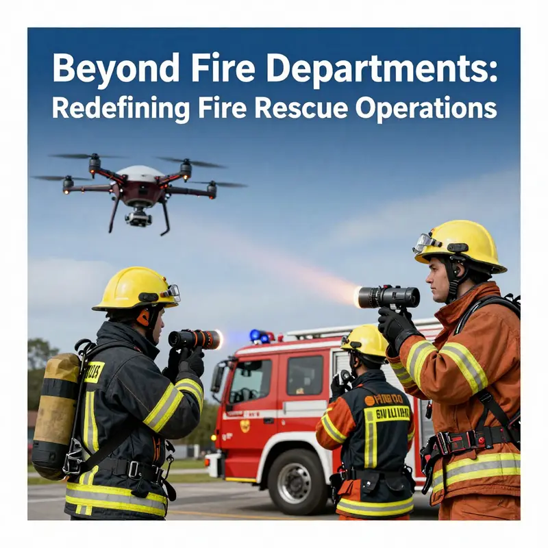 Firefighters coordinating a rescue operation, demonstrating their crucial role in emergency response.