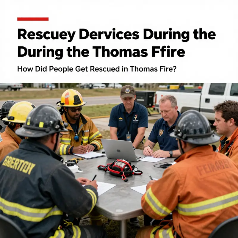 Residents being evacuated from their homes during the Thomas Fire, showcasing emergency response in action.