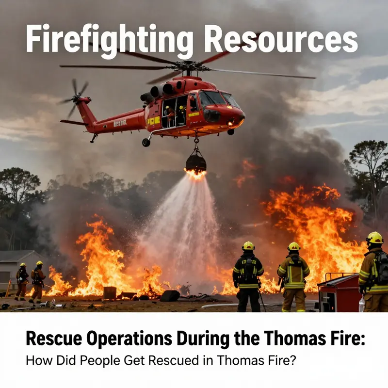 Residents being evacuated from their homes during the Thomas Fire, showcasing emergency response in action.