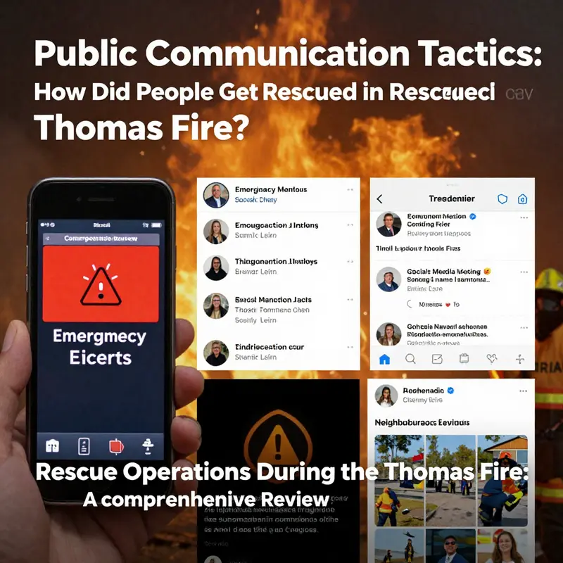 Residents being evacuated from their homes during the Thomas Fire, showcasing emergency response in action.