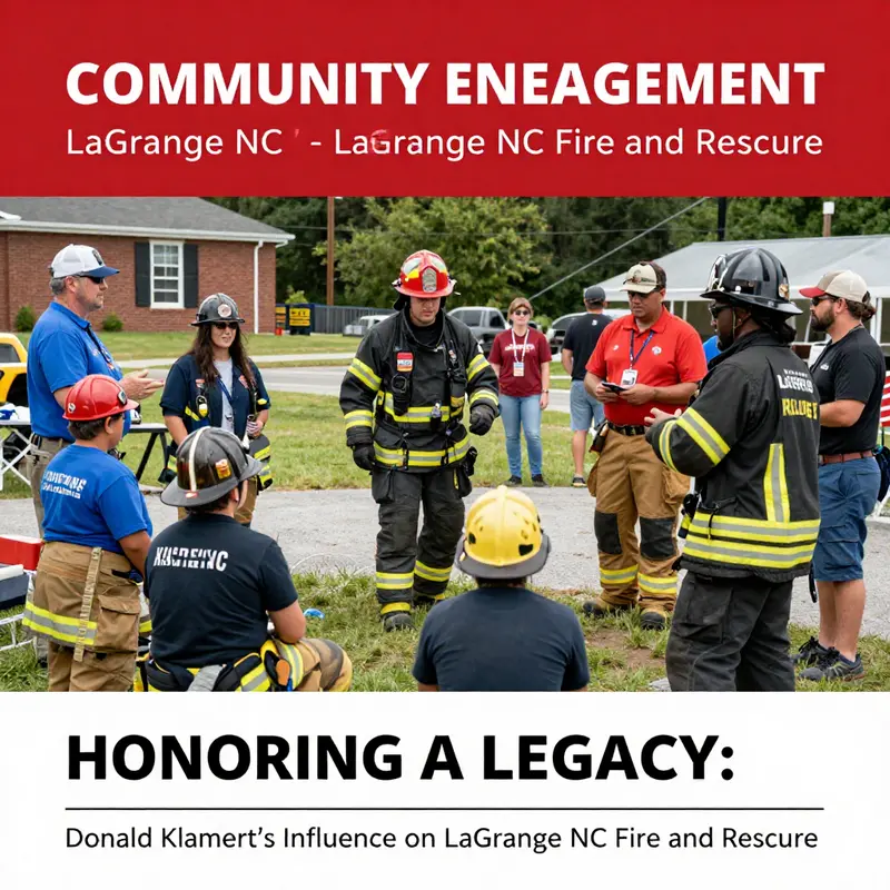Donald Klamert proudly serving in the LaGrange Fire and Rescue department, showcasing his dedication to community safety.