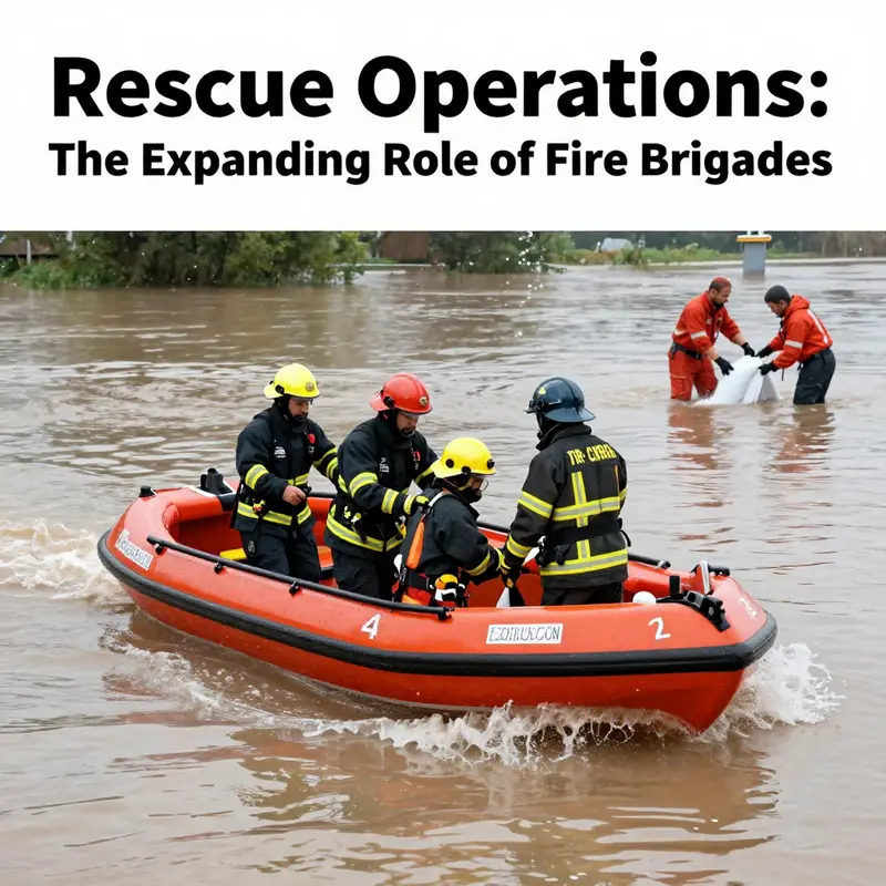 Firefighters executing a precise technical rescue, showcasing their capability in emergency medical situations.