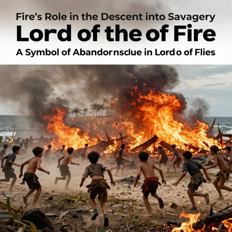 The boys’ initial understanding of civilization as they gather around the fire, signaling for help.