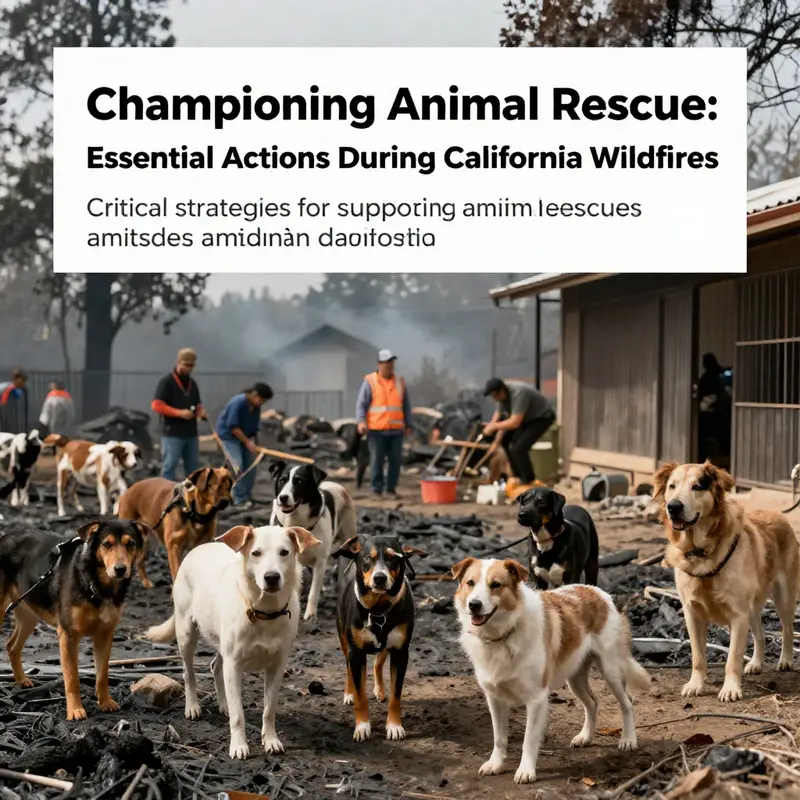 Various rescued animals receiving care in a shelter, showcasing hope amidst the wildfires.