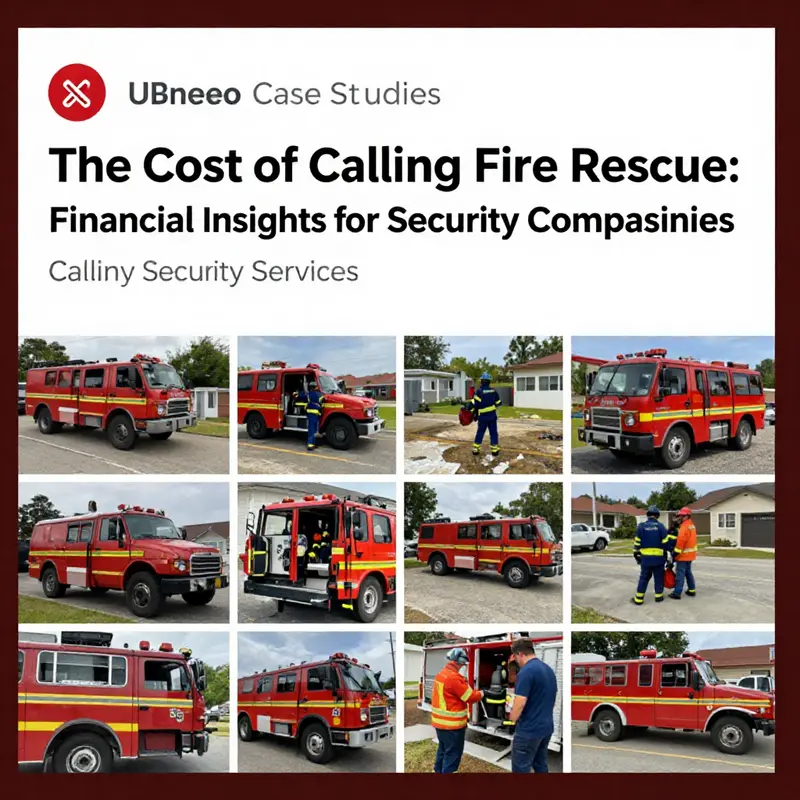 A detailed breakdown of fees associated with calling fire rescue services.