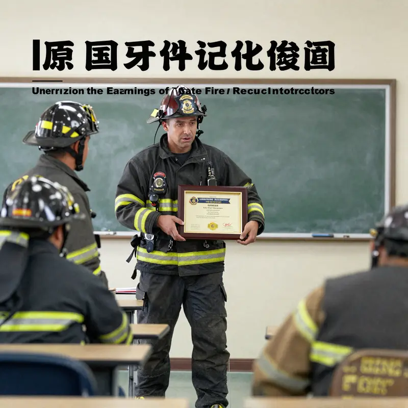 This infographic illustrates the average hourly earnings for state fire rescue instructors.