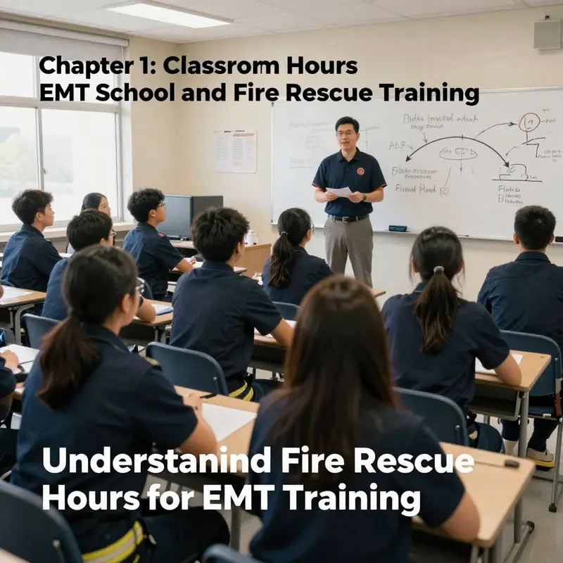 Students receiving classroom instruction on essential EMT skills.