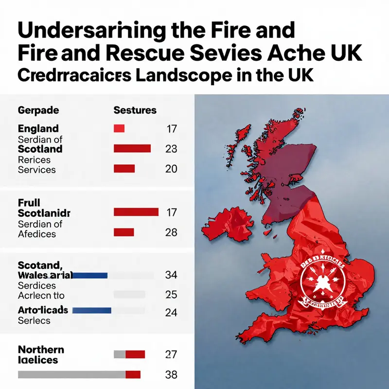 Map illustrating the distribution of fire and rescue services in the UK.