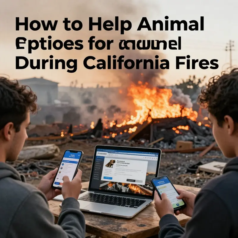 People contributing financially to support animal rescues during the California wildfires.