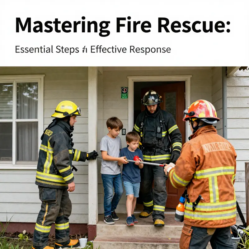 A firefighter evaluates the fire situation, demonstrating the critical first step in a fire rescue operation.