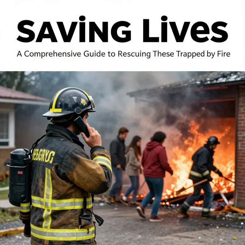 A firefighter analyzing the fire scene for a safe and effective rescue approach.