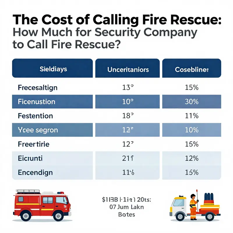 A detailed breakdown of fees associated with calling fire rescue services.