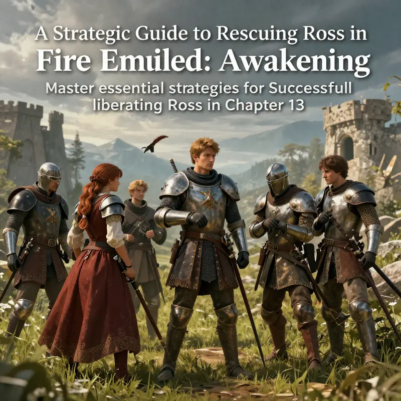 Characters from Fire Emblem: Awakening depicted in a heroic rescue scene.