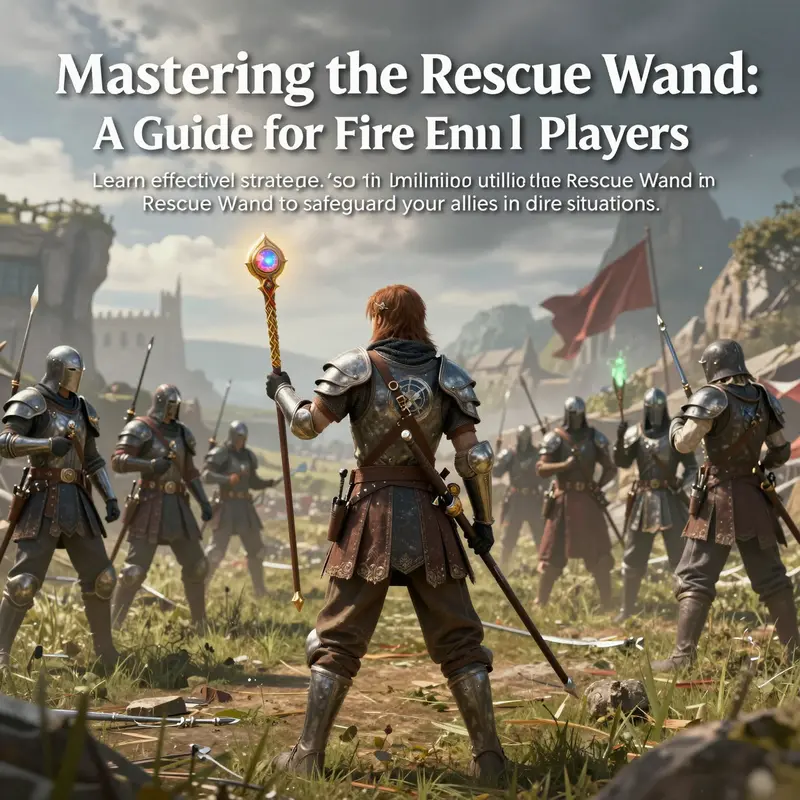 Fire Emblem character displaying the Rescue Wand in a battle-ready pose.