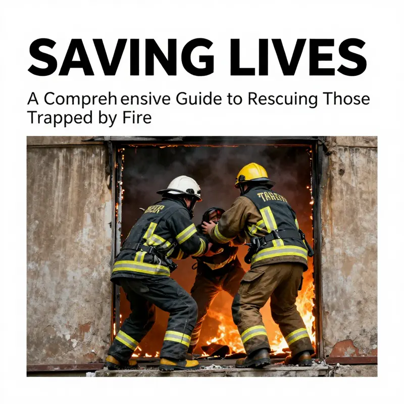 A firefighter in action, rescuing someone from a burning building, symbolizing bravery and the importance of effective rescue skills.