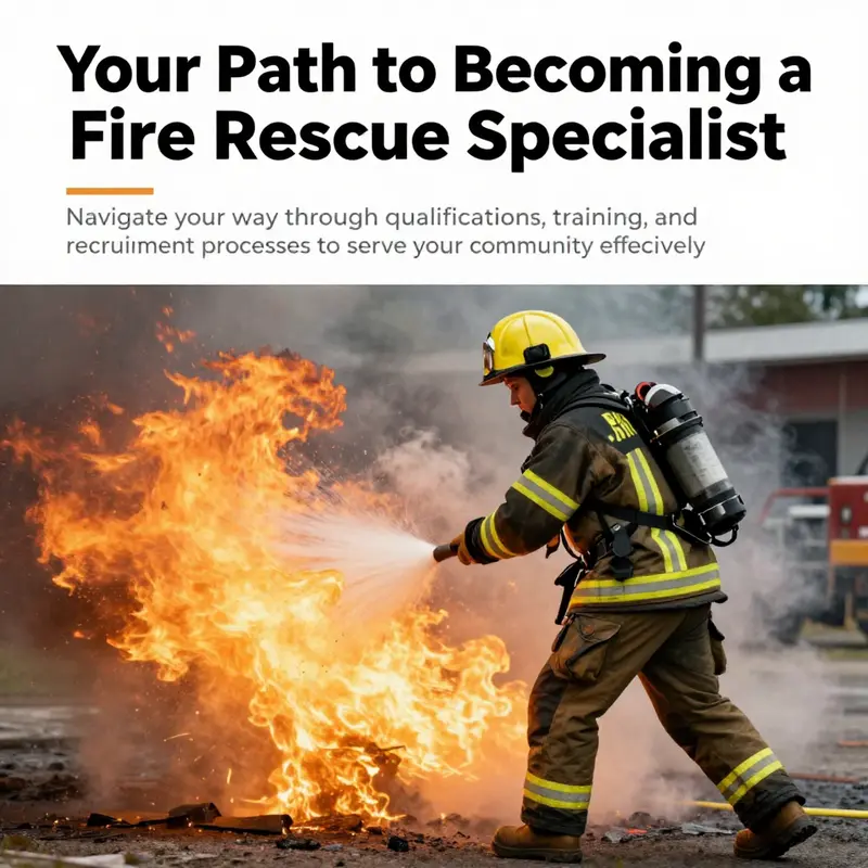 A firefighter actively engaged in combatting a blaze, representing the heroic efforts of fire rescue specialists.