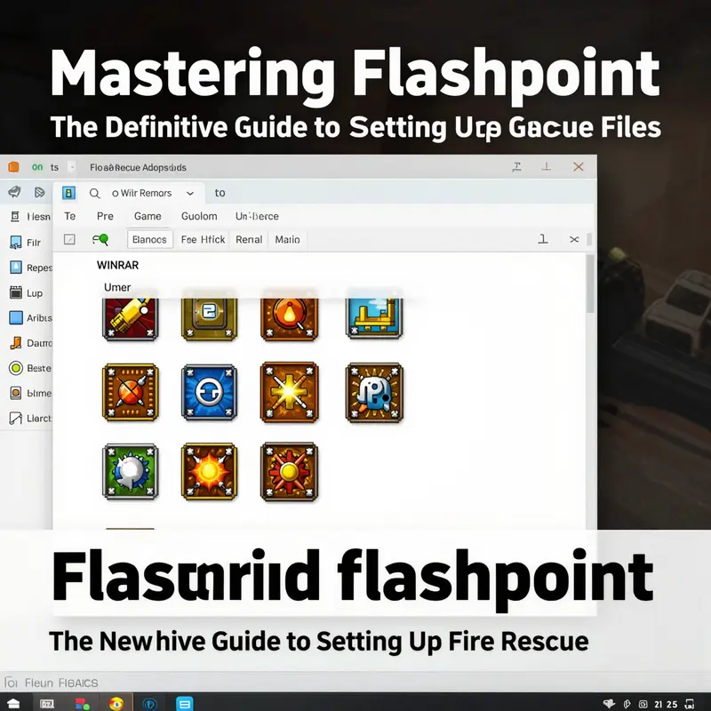 Extracting game files for Flashpoint: Fire Rescue using WINRAR.