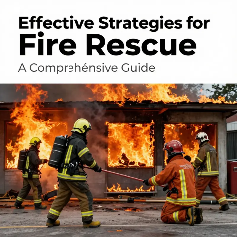 Firefighters undertakng a rescue from a burning building, highlighting teamwork and bravery in the face of danger.