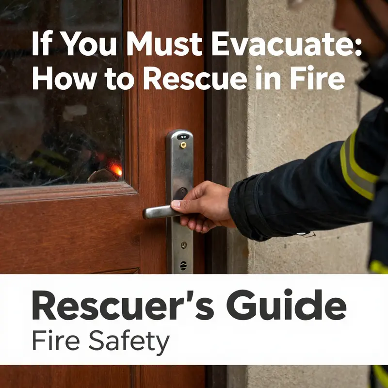 Firefighter directs civilians to safety during a fire outbreak, highlighting the importance of immediate actions.