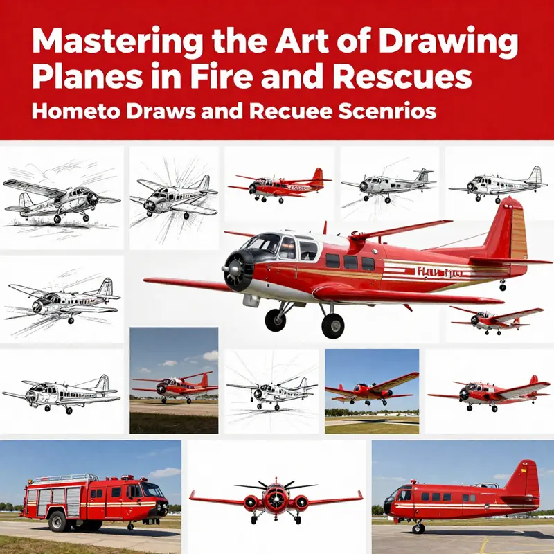 Step-by-step illustration showcasing the process of drawing a rescue helicopter in action.