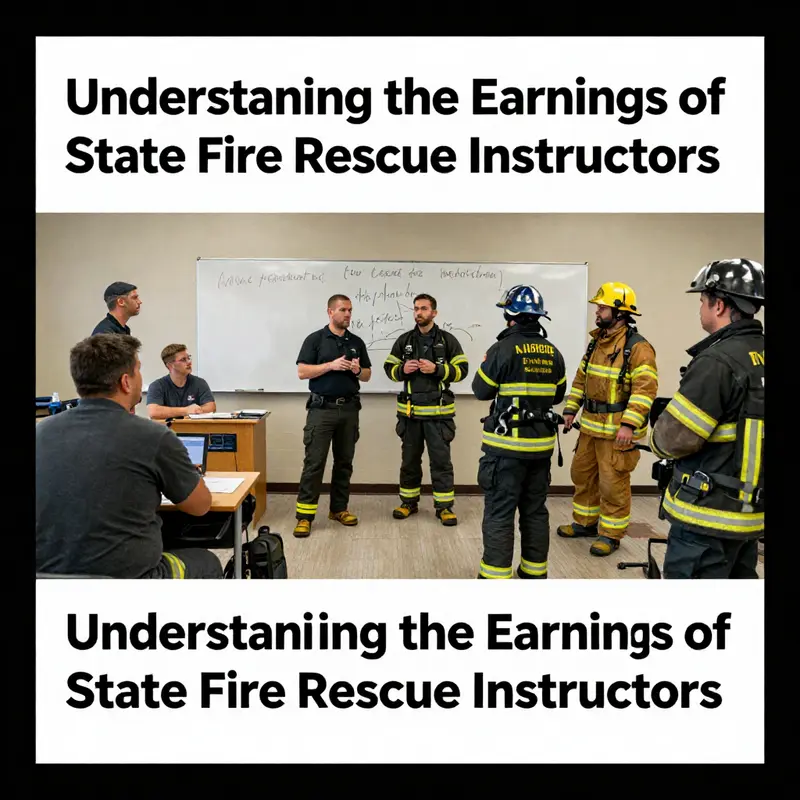 This infographic illustrates the average hourly earnings for state fire rescue instructors.