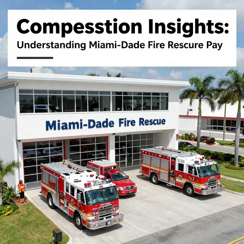 A modern Miami-Dade Fire Rescue headquarters with emergency vehicles, symbolizing community focus and readiness.