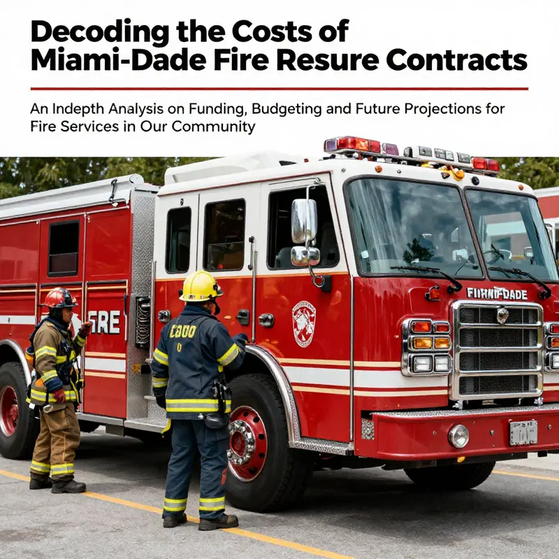 Photo-realistic image of a Miami-Dade Fire Rescue engine responding to an emergency.