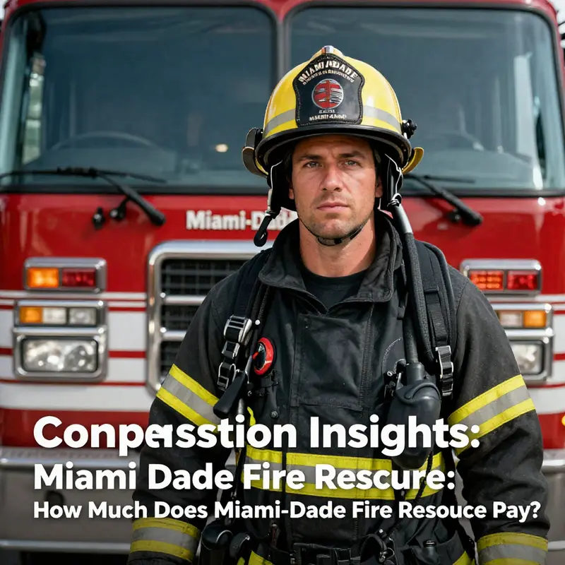 A Miami-Dade firefighter exemplifies commitment while representing the pay structure within the department.