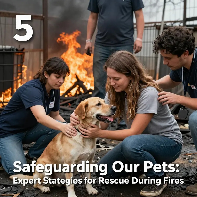 An essential emergency kit prepared for pet safety during fires.