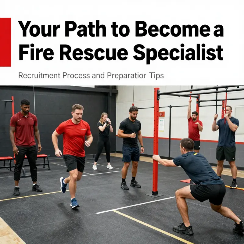 Candidates participate in active training for fire rescue roles, showcasing the rigorous preparation needed.