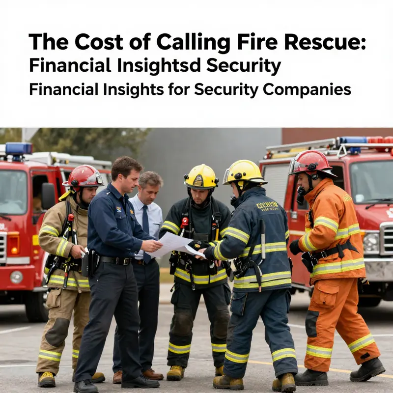 An image showing security personnel working alongside fire rescue teams in an emergency situation.