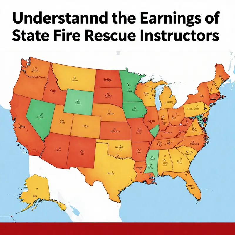 This infographic illustrates the average hourly earnings for state fire rescue instructors.
