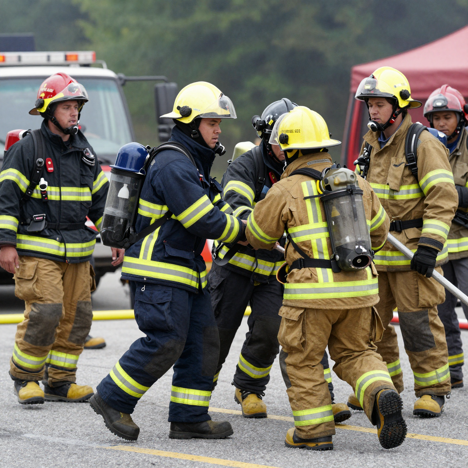 Community Firefighters at Work