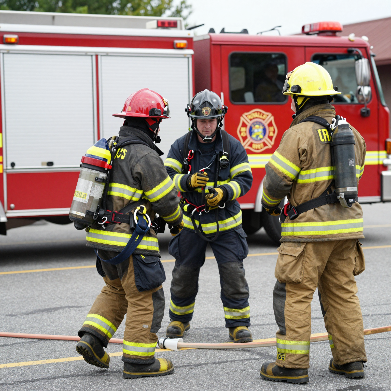 Puyallup Fire Department engaged in a live rescue operation