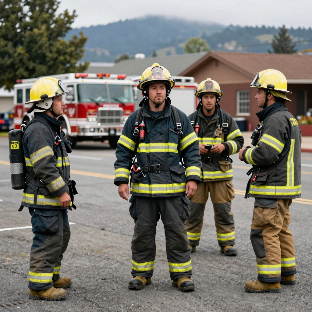 Firefighters Working Together