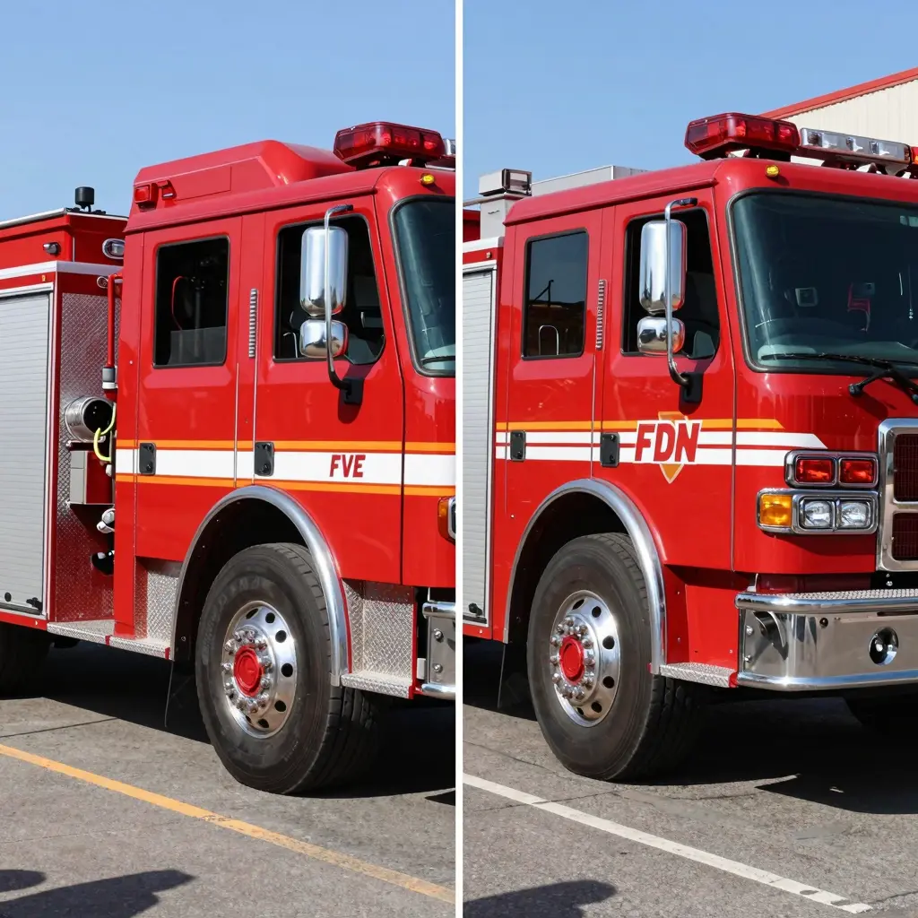 Comparison of FDNY Airport Fire Trucks and Standard Firefighting Vehicles