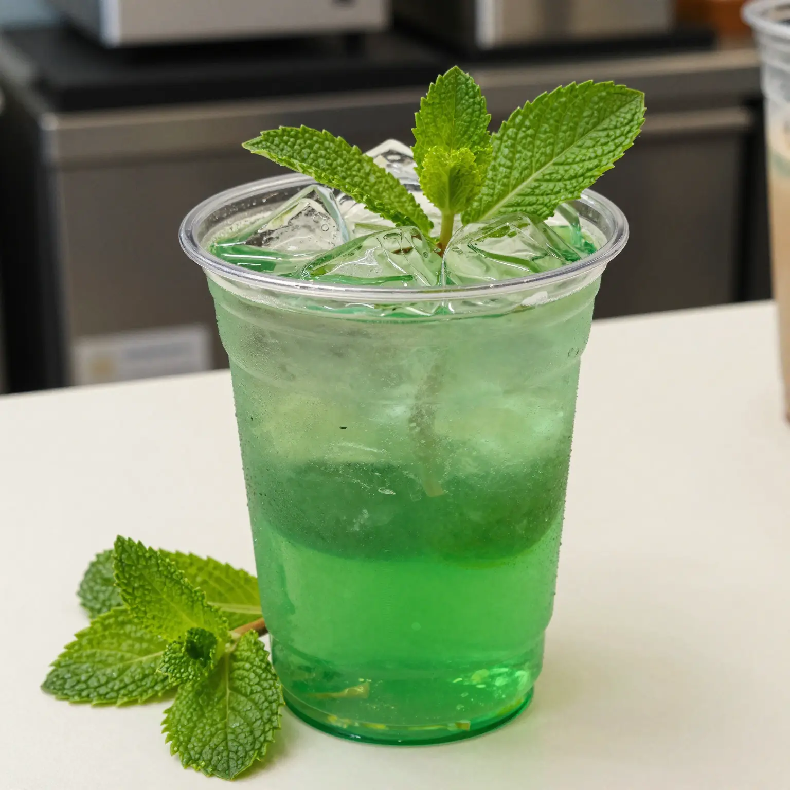 Clear Peppermint Drink